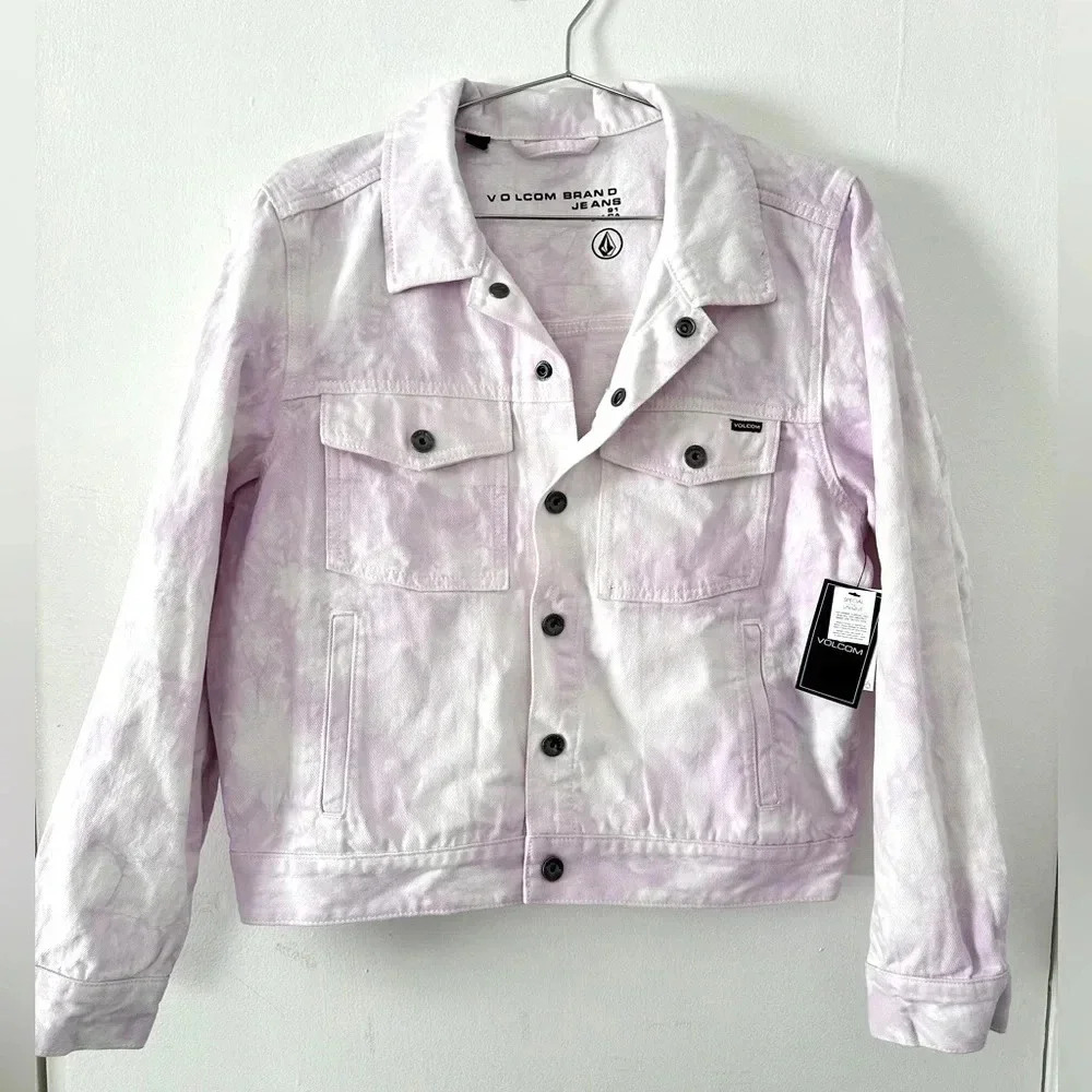NWT Volcom Radstone Jean Jacket in Light Orchid